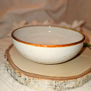 Miseczka ceramiczna na zupę Still Rustic Krem Kera nakrapiana