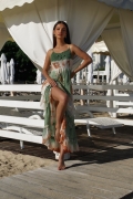 Sukienka letnia plażowa na ramiączkach boho śliczna szydełkowa SANTORINI SEA BREEZE MAXI Uni
