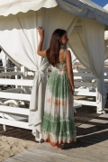 Sukienka letnia plażowa na ramiączkach boho śliczna szydełkowa SANTORINI SEA BREEZE MAXI Uni