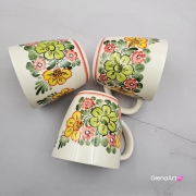 Kubek ceramiczny 330 ml Julia motyw kwiatowy Fajans Włocławek malowany ręcznie kubek z motywem kwiatowym wiosna