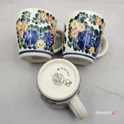 Kubek ceramiczny 330 ml Julia motyw kwiatowy Fajans Włocławek malowany ręcznie kubek z motywem kwiatowym lato