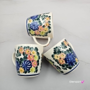 Kubek ceramiczny 330 ml Julia motyw kwiatowy Fajans Włocławek malowany ręcznie kubek z motywem kwiatowym lato