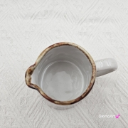 Mlecznik rustykalny ceramiczny Hanny Rustic Krem Kera nakrapiany kremowy solidny