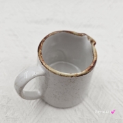 Mlecznik rustykalny ceramiczny Hanny Rustic Krem Kera nakrapiany kremowy solidny