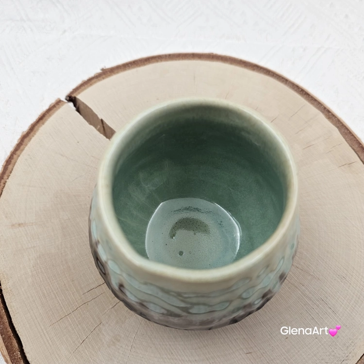 Ceramiczne Matero do Yerba Mate Plaster Miodu Agat 300 ml Kera Ceramika solidna