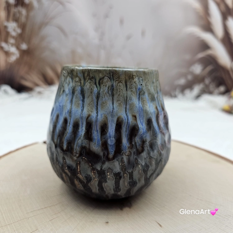 Ceramiczne Matero do Yerba Mate Plaster Miodu Lapis 300 ml Kera Ceramika solidna czarka do herbaty