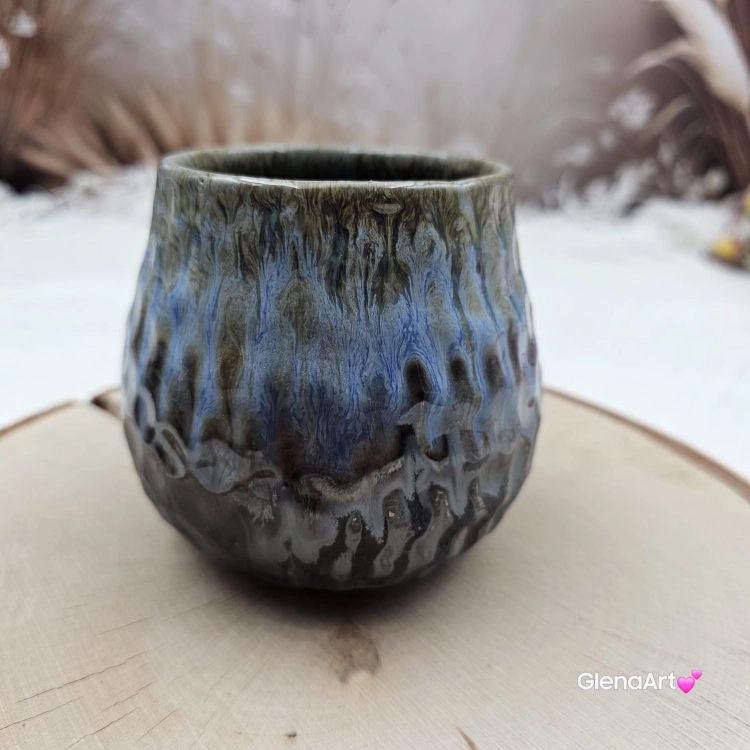 Ceramiczne Matero do Yerba Mate Plaster Miodu Lapis 300 ml Kera Ceramika solidna czarka do herbaty