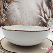Miska sałatkowa rustykalna nakrapiana rustic krem still Kera 20 cm elegancka miska do serwowania sałatek