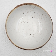Miska sałatkowa rustykalna nakrapiana rustic krem still Kera 20 cm elegancka miska do serwowania sałatek