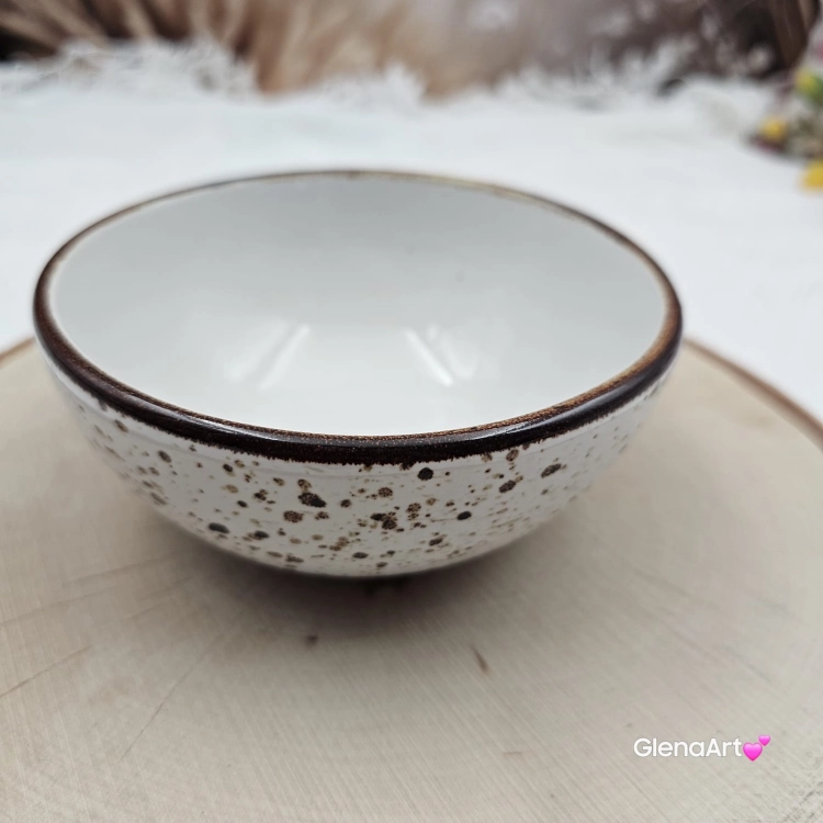 Miseczka ceramiczna rustykalna 0,3 l Still Rustic Krem Kera nakrapiana mała miseczka