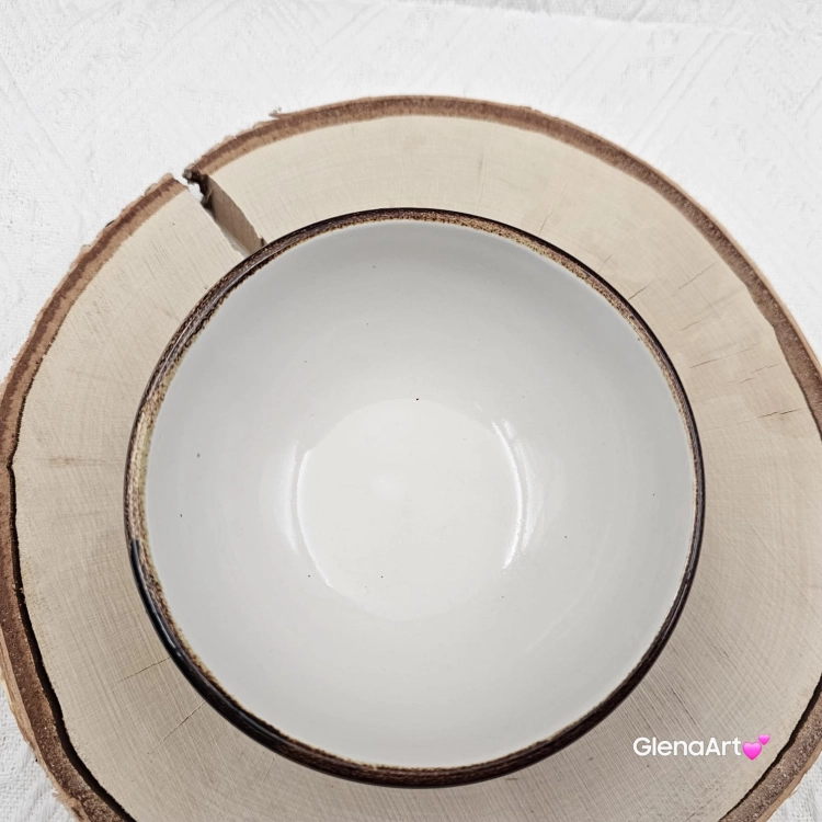 Miseczka ceramiczna rustykalna 0,3 l Still Rustic Krem Kera nakrapiana mała miseczka