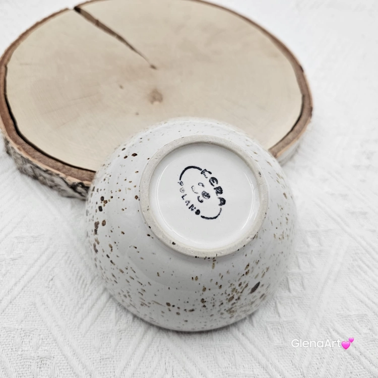Miseczka ceramiczna rustykalna 0,3 l Still Rustic Krem Kera nakrapiana mała miseczka