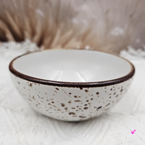 Miseczka ceramiczna rustykalna 0,3 l Still Rustic Krem Kera nakrapiana mała miseczka