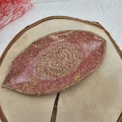 Tarka ceramiczna do czosnku i imbiru marchwi i owoców czerwona / brązowa w cętki Glena Art rękodzieło ulepiona ręcznie tarka do owoców