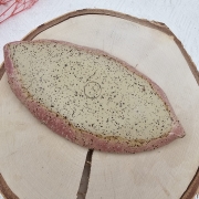 Tarka ceramiczna do czosnku i imbiru marchwi i owoców czerwona / brązowa w cętki Glena Art rękodzieło ulepiona ręcznie tarka do owoców
