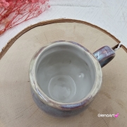 Kubek czeski niebieski z refleksami beczułka w kolorze niebieskim ceramiczny Glena Art beczułka kubek z uszkiem do kawy herbaty ulubiony kubek ceramiczny ceramika 220 ml