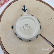 Filiżanka ceramiczna Glena Art ręcznie malowana gałązki lawendy z uszkiem do kawy herbaty ulubiony kubek ceramiczny ceramika 250 ml rękodzieło