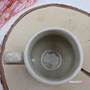 Kubek czeski beczułka choinki świąteczny ceramiczny Glena Art kubek z uszkiem do kawy herbaty ulubiony kubek ceramiczny ceramika 220 ml z choinkami bożonarodzeniowy