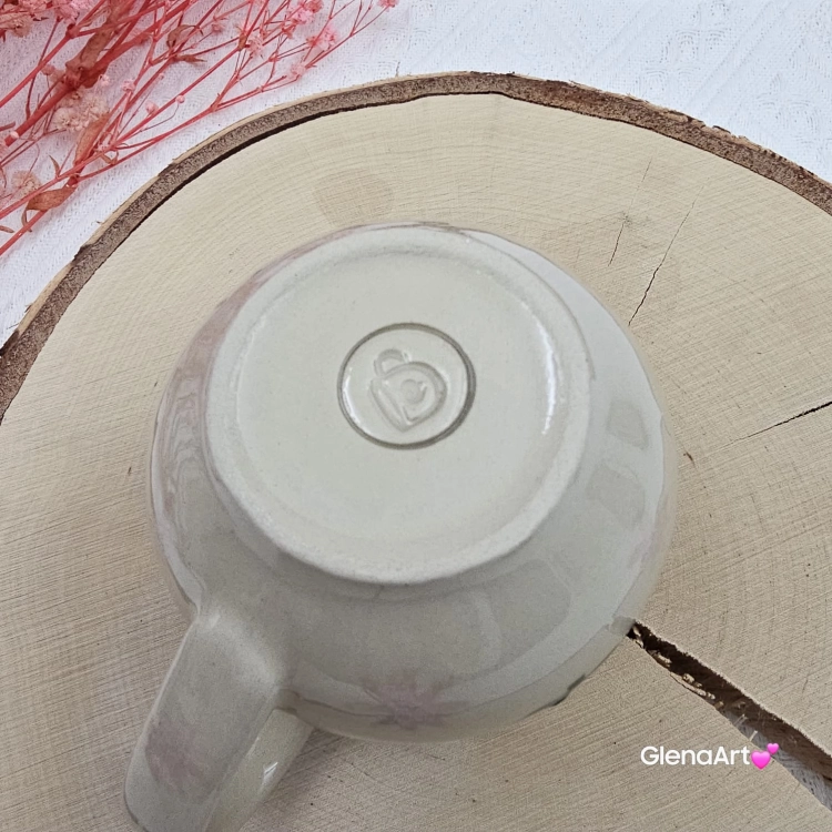 Kubek czeski beczułka choinki świąteczny ceramiczny Glena Art kubek z uszkiem do kawy herbaty ulubiony kubek ceramiczny ceramika 220 ml z choinkami bożonarodzeniowy