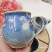Kubek czeski błękitna chmurka ceramiczny Glena Art beczułka jasnoniebieska kubek z uszkiem do kawy herbaty ulubiony kubek ceramiczny ceramika 250 ml