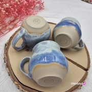 Kubek czeski błękitna chmurka ceramiczny Glena Art beczułka jasnoniebieska kubek z uszkiem do kawy herbaty ulubiony kubek ceramiczny ceramika 250 ml