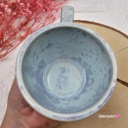 Filiżanka ceramiczna Glena Art niebieska chmurka z uszkiem do kawy herbaty ulubiony kubek ceramiczny ceramika 250 ml rękodzieło niebieska chmurka