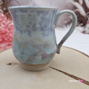 Kubek beczułka MAX duży ceramiczny Glena Art niebieskie niebo z uszkiem do kawy herbaty ulubiony kubek ceramiczny ceramika 400 ml