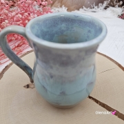 Kubek beczułka MAX duży ceramiczny Glena Art niebieskie niebo z uszkiem do kawy herbaty ulubiony kubek ceramiczny ceramika 400 ml