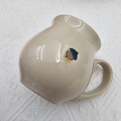 Kubek czeski jesienny z żołędziem nieidealny ceramiczny Glena Art beczułka kubek z uszkiem do kawy herbaty ulubiony kubek ceramiczny ceramika rękodzieło 250 ml żołądź