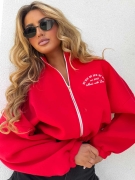 Bluza ARLA – czerwona XS i S sportowo casualowa rozpinana ciepła bluza BY Me