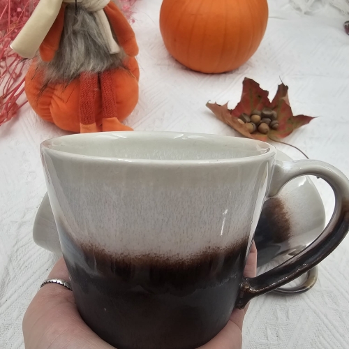 Kubek Hanny Dolomit Lawa Kera 280 ml nieidealny pięknie się prezentuje Kera Ceramika solidny czekoladowy kubek