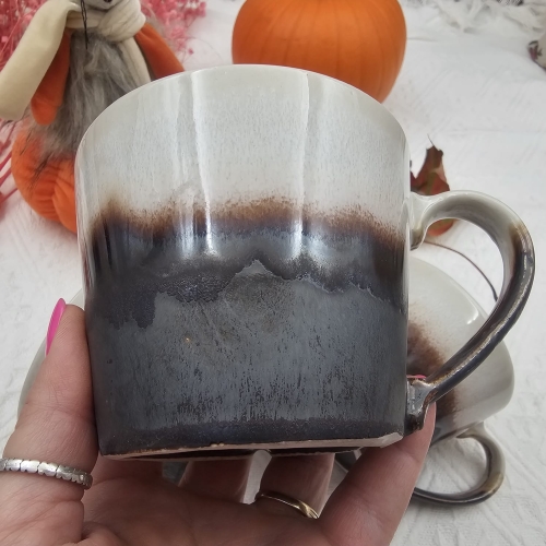 Kubek Hanny Dolomit Lawa Kera 280 ml nieidealny pięknie się prezentuje Kera Ceramika solidny czekoladowy kubek