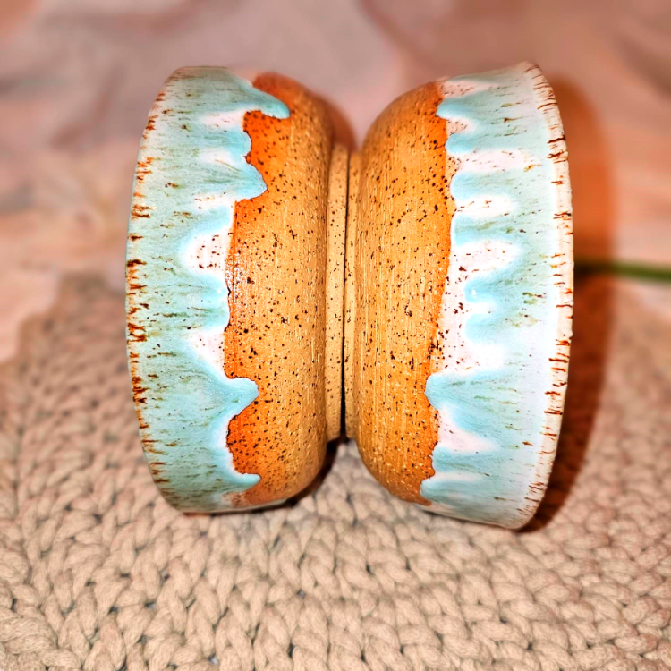 Miska ceramiczna do zupy obiadowa niebiesko-zielona MORSKA